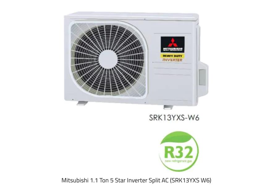Mitsubishi 1.1 Ton 5 Star Inverter Split AC (SRK13YXS-W6)